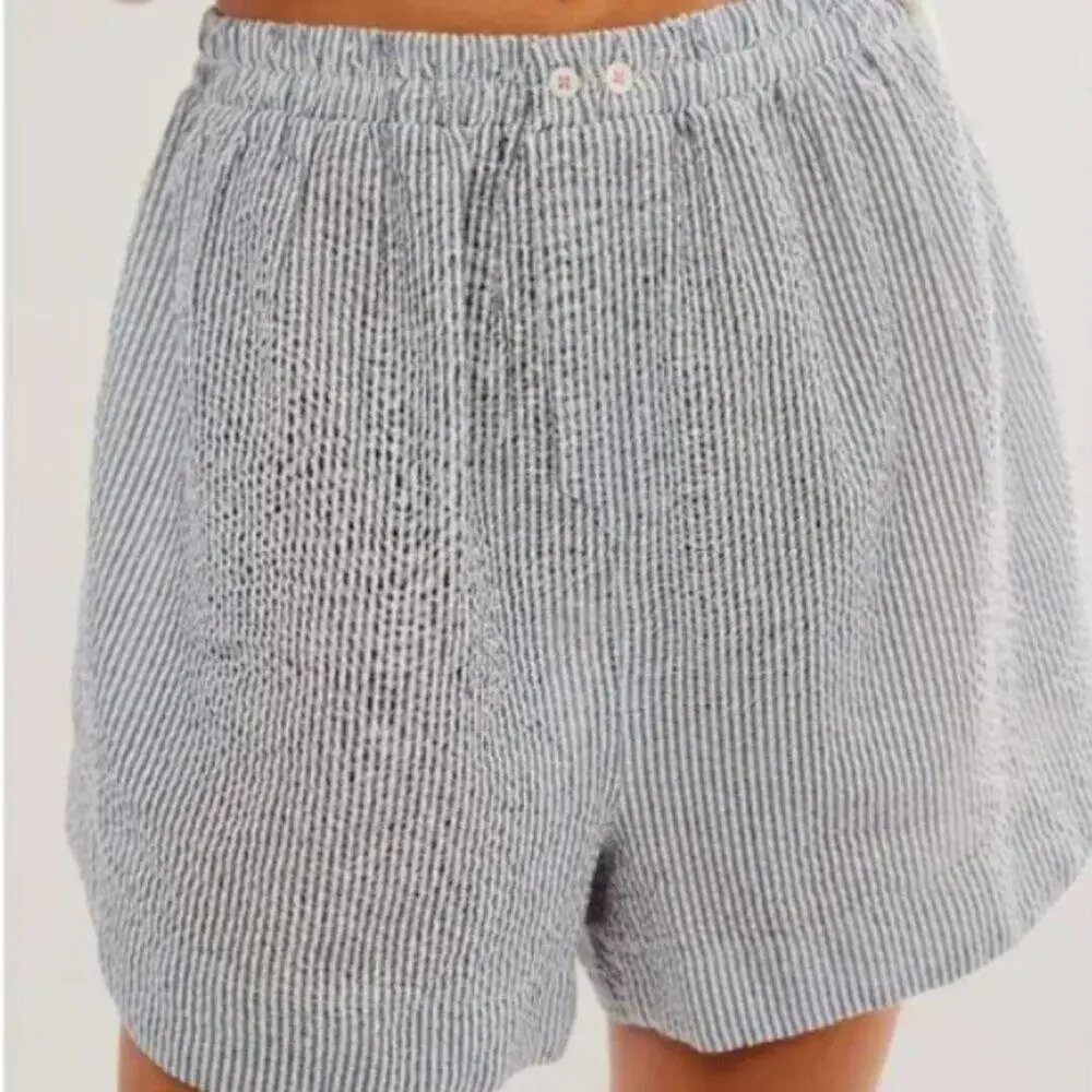 NWT Free People Cloud Nine Boxer / Navy Stripe / Size XS - Picture 7 of 7